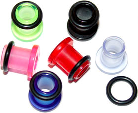 Bio-Synthetic Piercingschmuck Sattel Plug Flesh Tunnel.