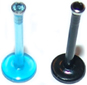 Flat-Back Lippe/ Labret/ Ohr & Co Stecker mit Glitzerstein Kugel