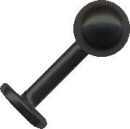Stahl Flat Back Labret & Co Stecker anodisiert