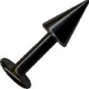Stahl Flat Back Labret & Co Stecker anodisiert