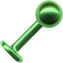 Stahl Flat Back Labret & Co Stecker anodisiert