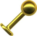 Stahl Flat Back Labret & Co Stecker anodisiert