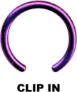 Titan anodisiert Piercing Klemmkugel Ring