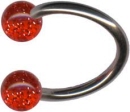 Acryl Kugel mit Piercing Spirale Ring