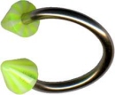 Acryl Kugel mit Piercing Spirale Ring