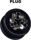 Acryl Piercingschmuck Totenkopf Plug