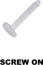 Bioplastic Flat-Back Stecker mit Gewinde