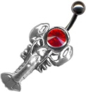 Silber Piercing Schild.