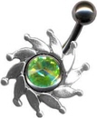 Silber Piercing Schild.