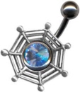 Silber Piercing Schild.