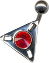 Silber Piercing Schild.