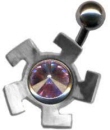Silber Piercing Schild.