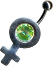 Silber Piercing Schild.