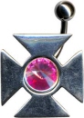 Silber Piercing Schild.