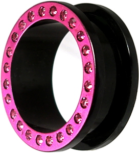 gewinde_flesh_tunnel_pink_kristallen