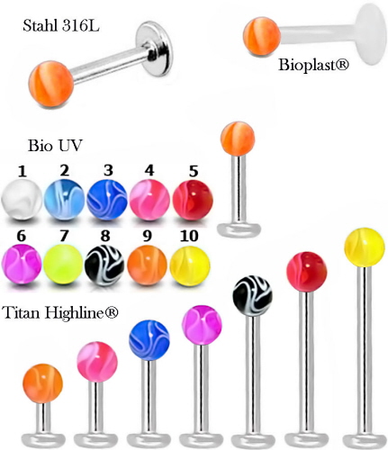 labret_madonna_ohr_tragus_piercing_stecker_bio_uv_kugeln