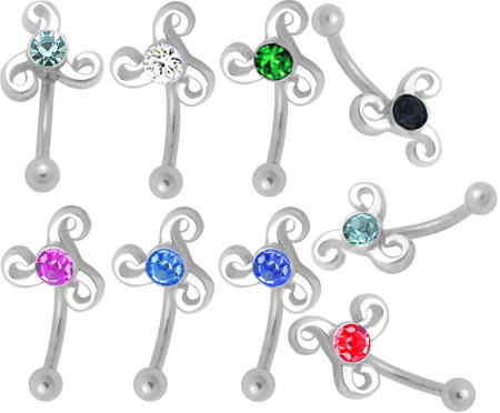 Augenbrauenpiercing Banane Rook Piercing Chirurgenstahl Roségoldfarbig - Foto 7