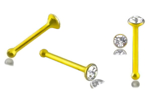 8 Stück Nasenpiercing Stecker 14K Gold - 20G Nasenstecker Mit Zirkonia