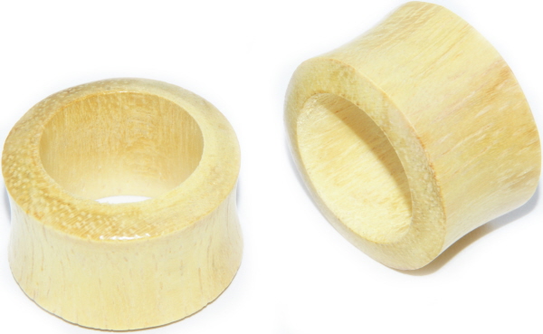 Ohr Piercing Plug Aus Palmholz - Flesh Tunnel In Braun/Schwarz 3-25mm