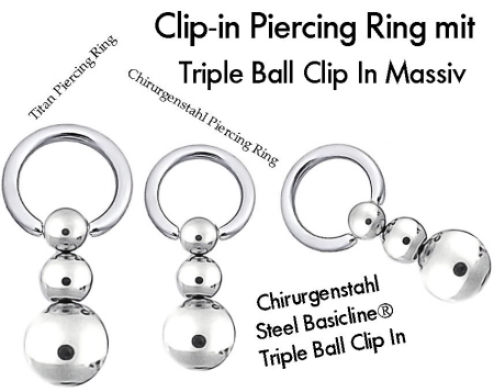 Klemmkugelring 1,2mm Mit Strass - BCR Piercing Chirurgenstahl | 8 Farben 10mm Durchmesser