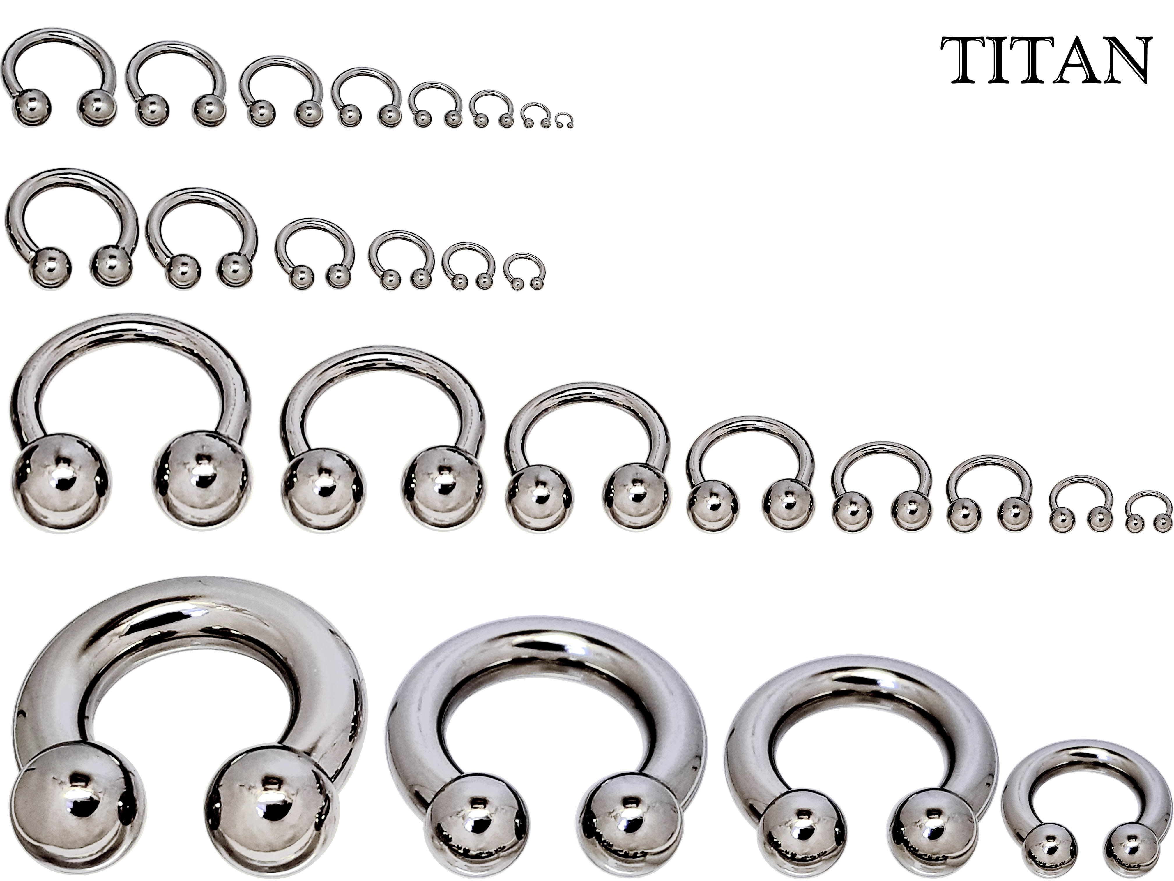 Titan Piercing Ring Circular Barbell Hufeisen Ring