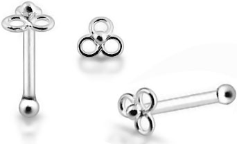 Milacolato Nasenpiercing Set 4-teilig - Opal Ring & L-Stecker 18G Chirurgenstahl