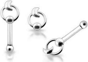 Piercing Al Naso Argento 925 Infinito Con Cristallo &ndash; Placcato Oro &ndash; Stecker Nasenpiercing