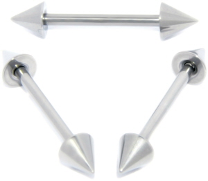Industrial Barbell Piercing 1,6mm - Chirurgenstahl Mit Kegel Spitzen