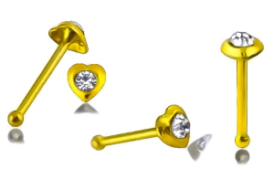 Nasenpiercing Stecker Set Gold - 8-teilig Mit Zirkonia In 4 Größen (1,5-3 Mm)